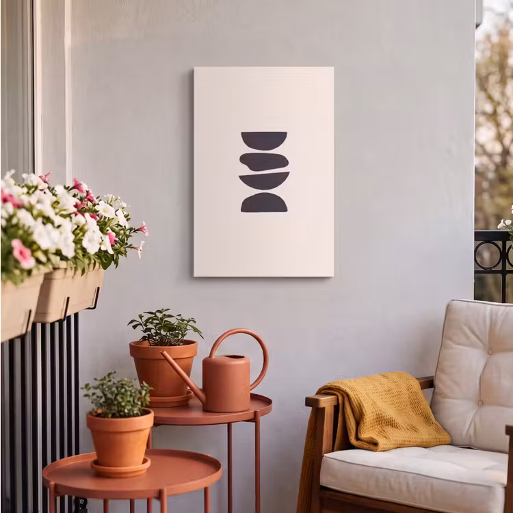 Outdoor Canvas Print - Shapes - Abstract - Modern - Vormen - Abstract - Modern Tuinposter op houten frame 2 cm dik klein