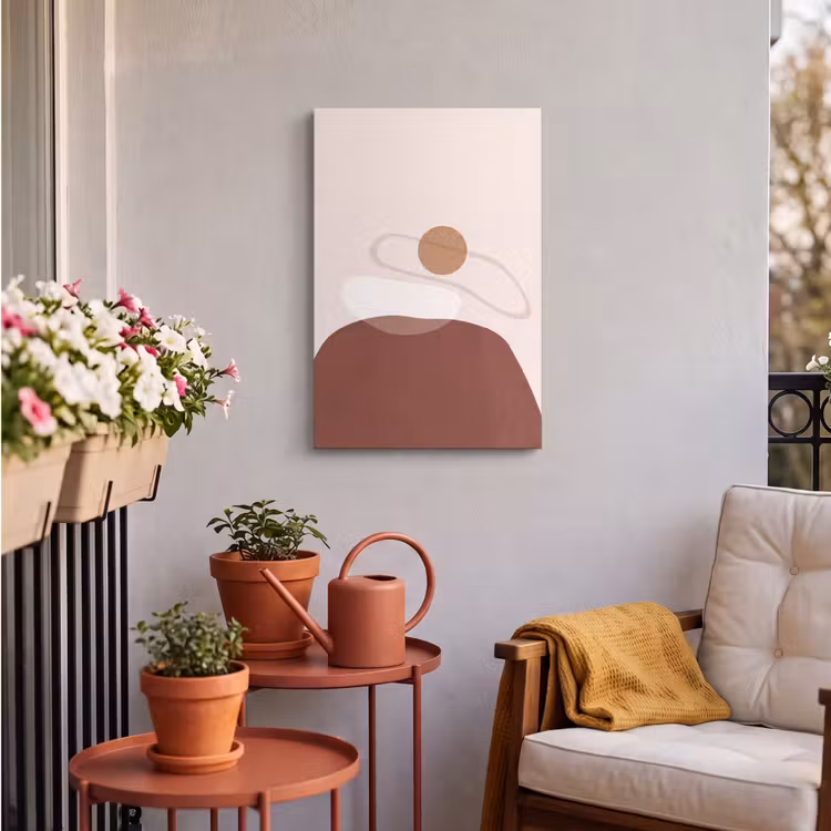Outdoor Canvas Print - Shapes - Organic - Art - Vormen - Organisch - Kunst Tuinposter op houten frame 2 cm dik klein
