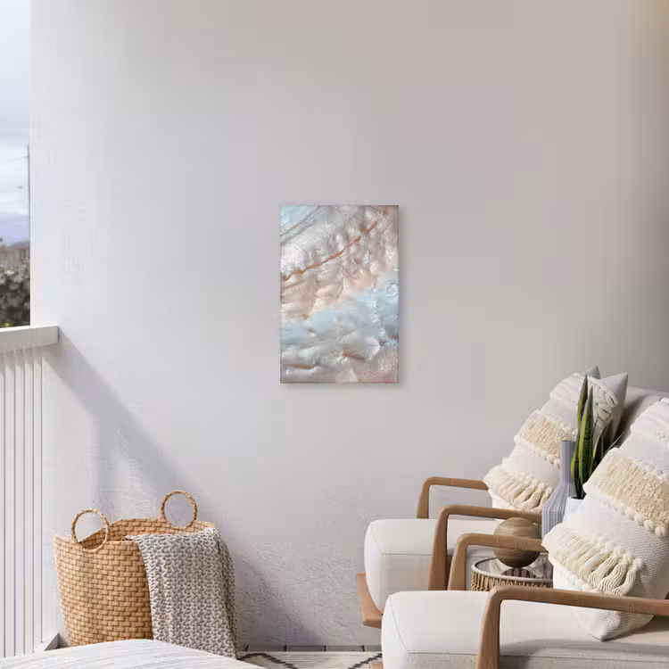 Schelpen - Abstract - Natuur Tuinposter op houten frame 2 cm dik klein -sfeer1