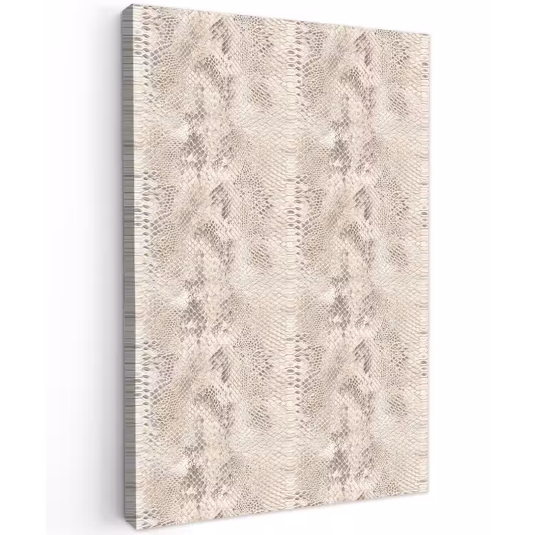 Slang - Patroon - Beige Tuinposter op houten frame 2 cm dik klein 841 -3d