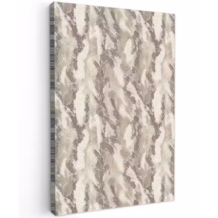 Slang - Patroon - Taupe Tuinposter op houten frame 2 cm dik klein 841 -3d