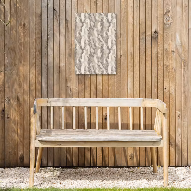 Slang - Patroon - Taupe Tuinposter op houten frame 2 cm dik klein 841 -sfeer4