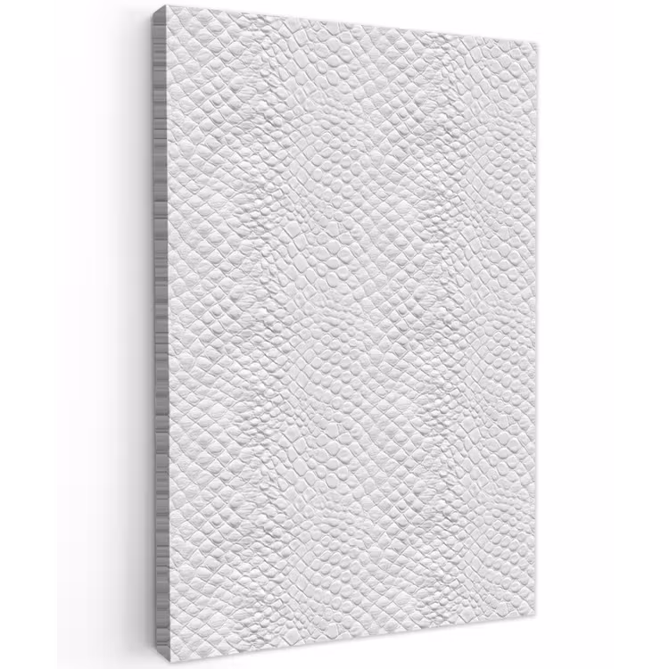 Slang - Patroon - Wit Tuinposter op houten frame 2 cm dik klein 841 -3d