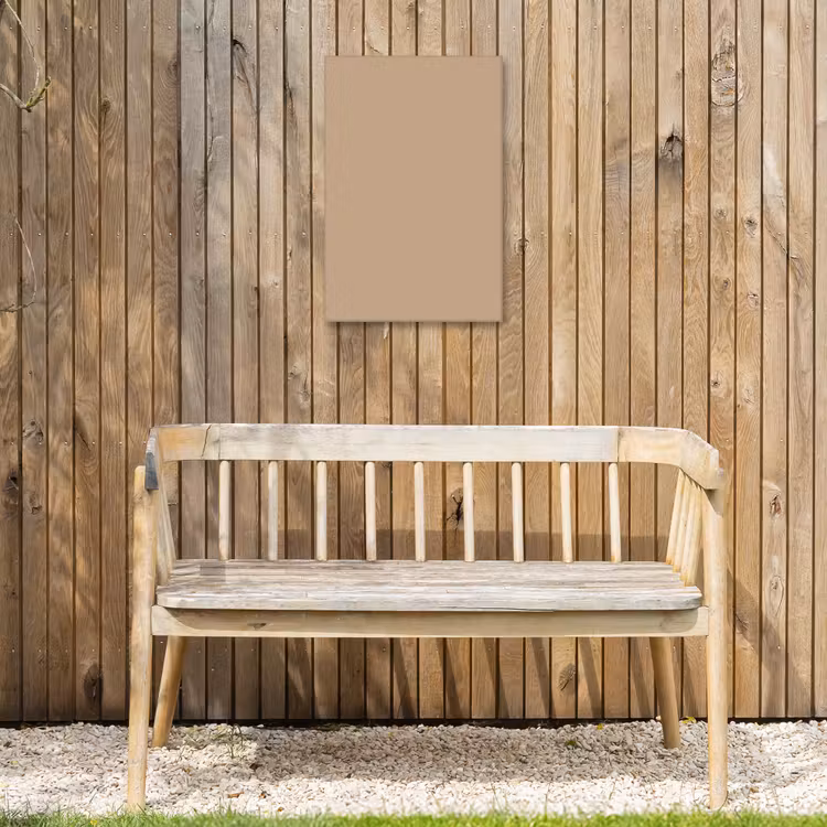 Soft - Taupe - Bruin Tuinposter op houten frame 2 cm dik klein 841 -sfeer4