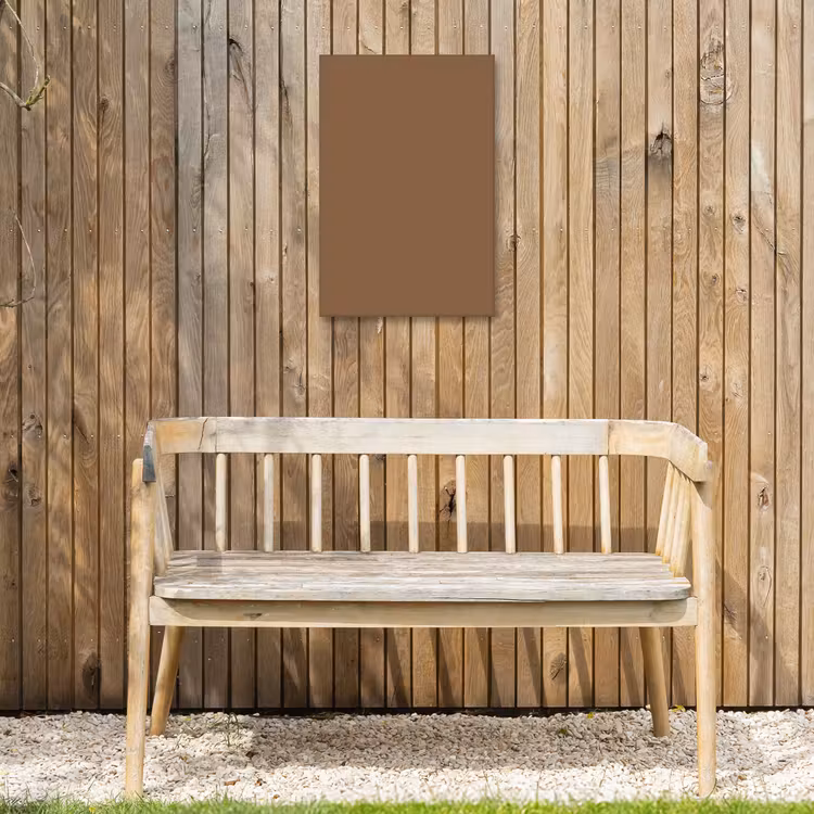 Soft - Walnut - Bruin Tuinposter op houten frame 2 cm dik klein 841 -sfeer4