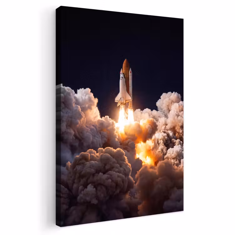 Outdoor Canvas Print - Spacecraft - Launch - Stars - Ruimtevaartuig - Lancering - Sterren Tuinposter op houten frame 2 cm dik klein