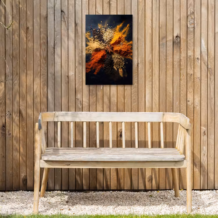 Specerijen - Explosie - Oranje Tuinposter op houten frame 2 cm dik klein -sfeer4