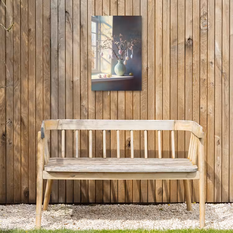 Stilleven - Vaas - Paastak Tuinposter op houten frame 2 cm dik klein -sfeer4