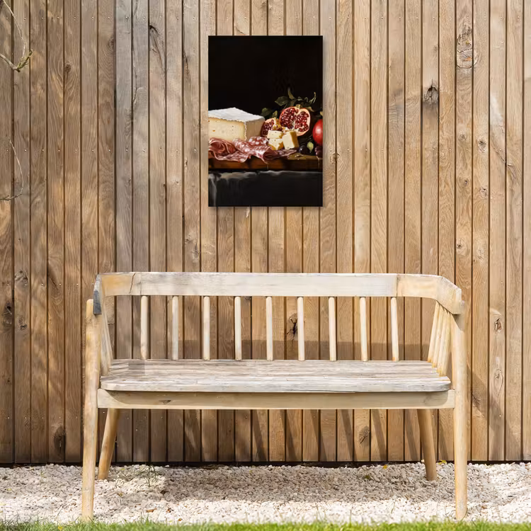 Stilleven - Vintage - Borrelplank Tuinposter op houten frame 2 cm dik klein -sfeer4