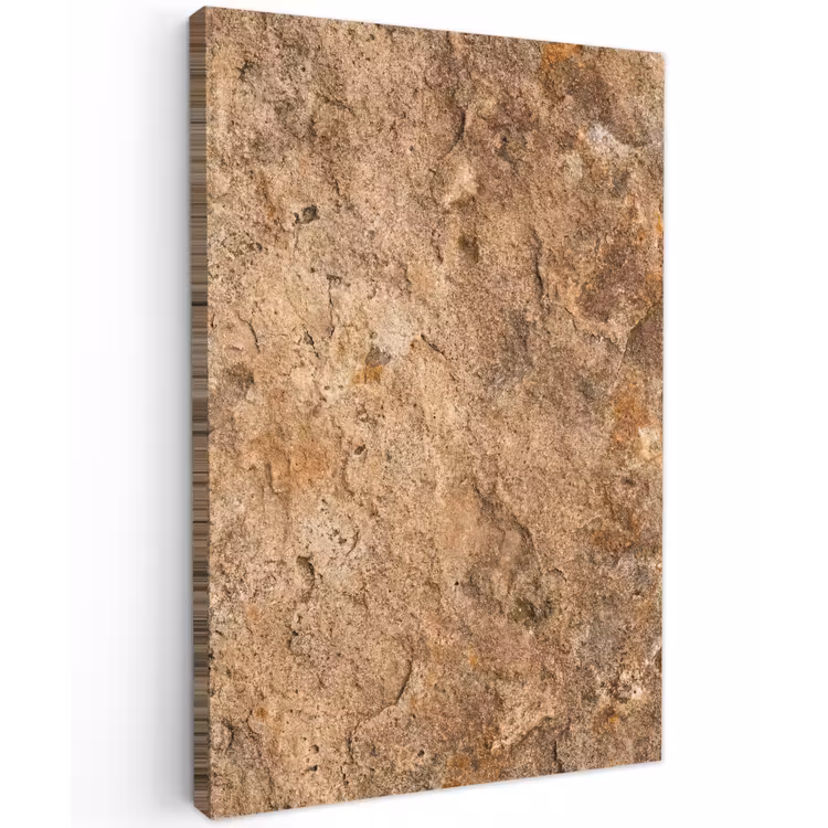Steen - Natuur - Textuur - Abstract - Bruin Tuinposter op houten frame 2 cm dik klein -3d