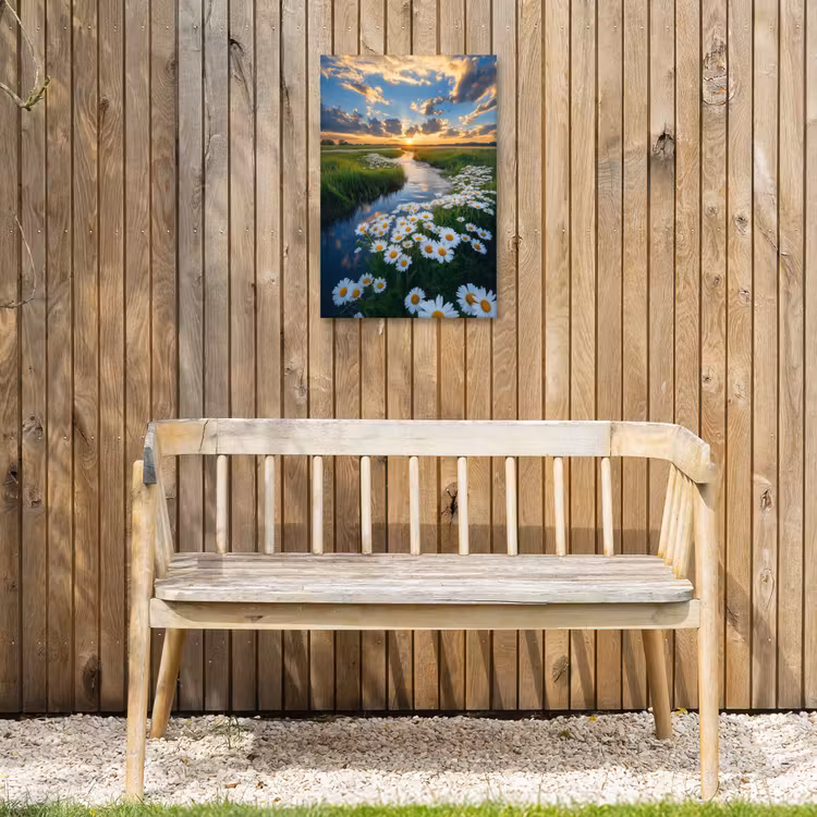 Beekje - Landschap - Margriet Tuinposter op houten frame 2 cm dik klein -sfeer4