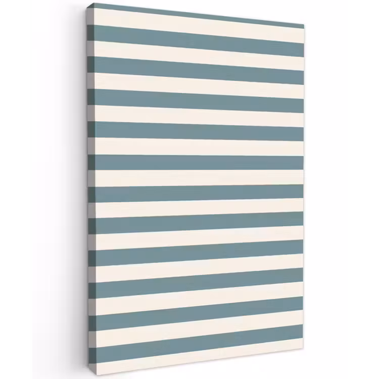Strepen - Modern - Blauw Tuinposter op houten frame 2 cm dik klein 841 -3d