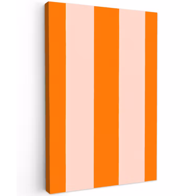 Strepen - Modern - Oranje Tuinposter op houten frame 2 cm dik klein 841 -3d