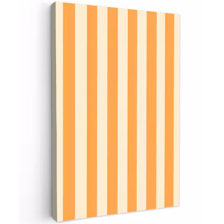 Strepen - Patroon - Oranje Tuinposter op houten frame 2 cm dik klein 841 -3d