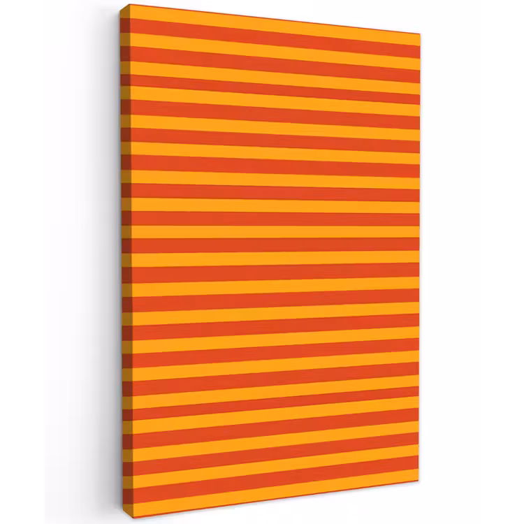 Strepen - Patroon - Oranje Tuinposter op houten frame 2 cm dik klein 841 -3d