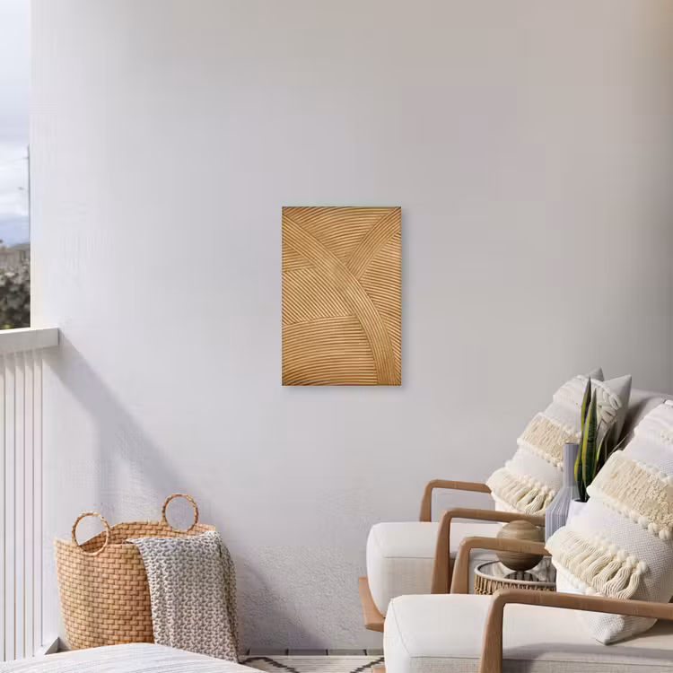 Structuur - Natuur - Kunst - Rotan Tuinposter op houten frame 2 cm dik klein -sfeer1
