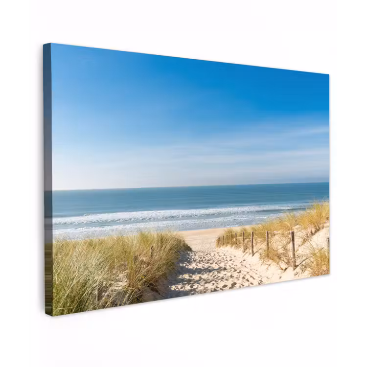Zomerse Stranddag Tuinposter op houten frame 2 cm dik middel -3d