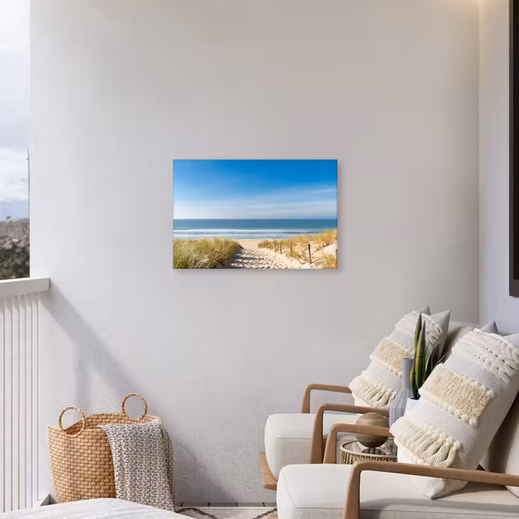Zomerse Stranddag Tuinposter op houten frame 2 cm dik middel -sfeer1