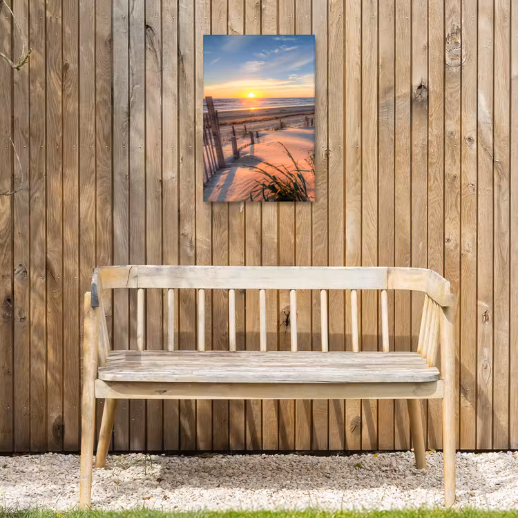 Zonsondergang Achter de Duinen Tuinposter op houten frame 2 cm dik klein -sfeer4