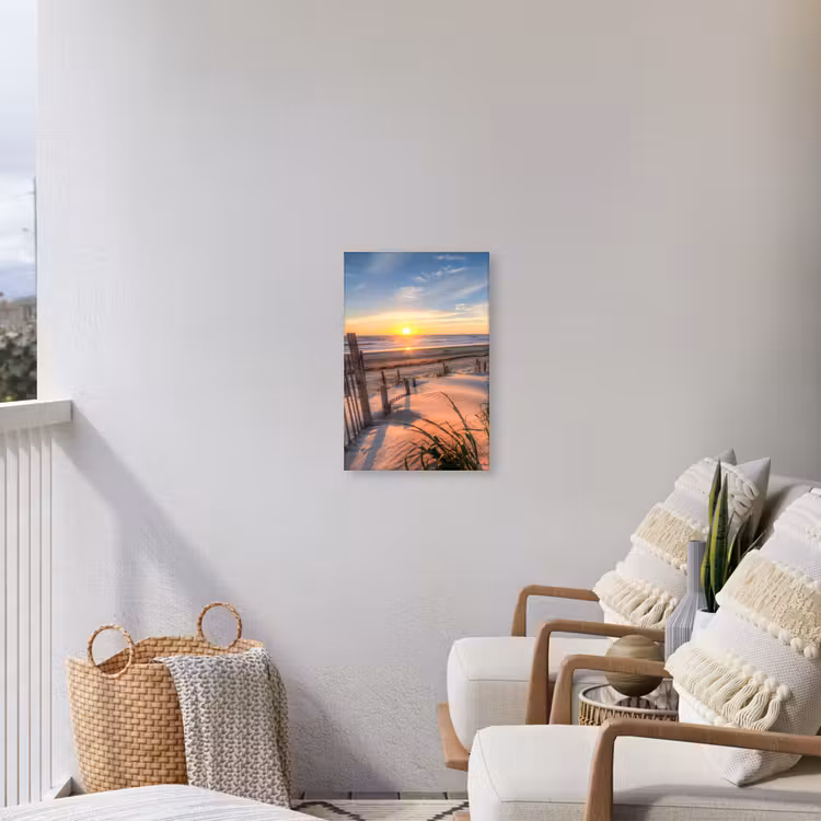 Zonsondergang Achter de Duinen Tuinposter op houten frame 2 cm dik klein -sfeer1