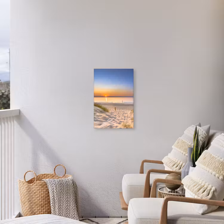 Zonsondergang aan Zee Tuinposter op houten frame 2 cm dik klein -sfeer1