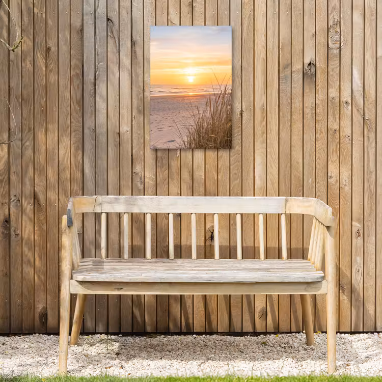 Zonsondergang - Duinen - Zee Tuinposter op houten frame 2 cm dik klein -sfeer4