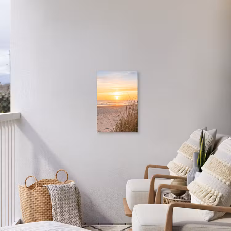 Zonsondergang - Duinen - Zee Tuinposter op houten frame 2 cm dik klein -sfeer1