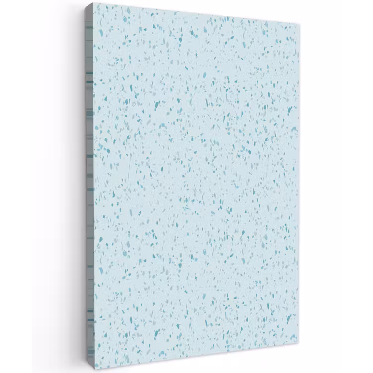 Terrazzo - Patroon - Kleurrijk - Baby Blauw Tuinposter op houten frame 2 cm dik klein 841 -3d