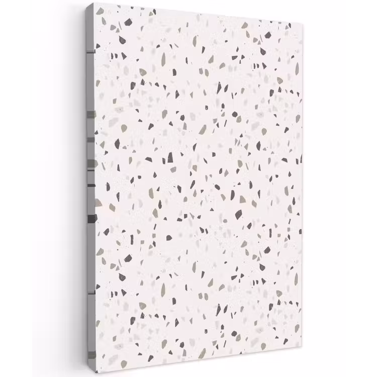 Terrazzo - Patroon - Créme Tuinposter op houten frame 2 cm dik klein 841 -3d
