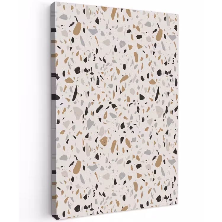 Terrazzo - Patroon - Staal Tuinposter op houten frame 2 cm dik klein 841 -3d