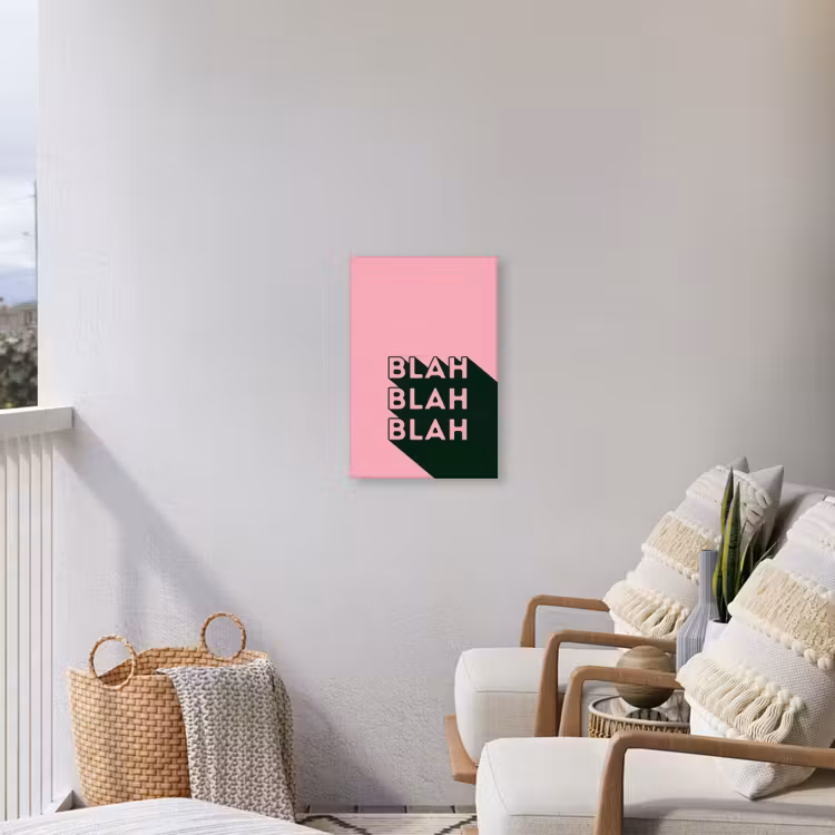 Tekst - Grafisch - Groen - Schaduw Tuinposter op houten frame 2 cm dik klein -sfeer1