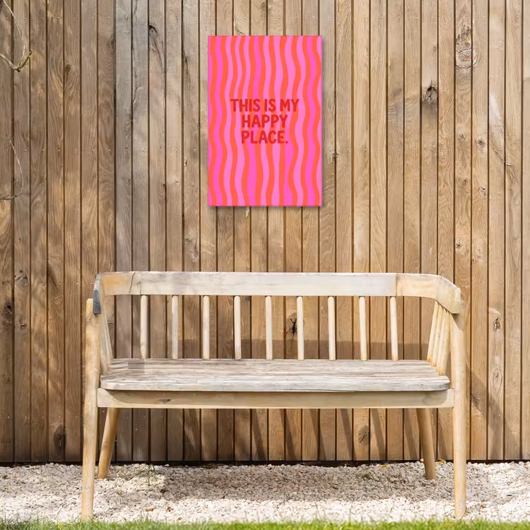 Tekst - Modern - Kleurrijk Tuinposter op houten frame 2 cm dik klein -sfeer4