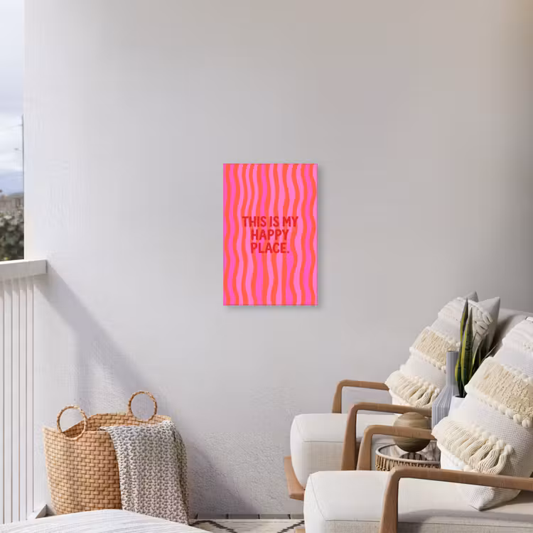 Tekst - Modern - Kleurrijk Tuinposter op houten frame 2 cm dik klein -sfeer1