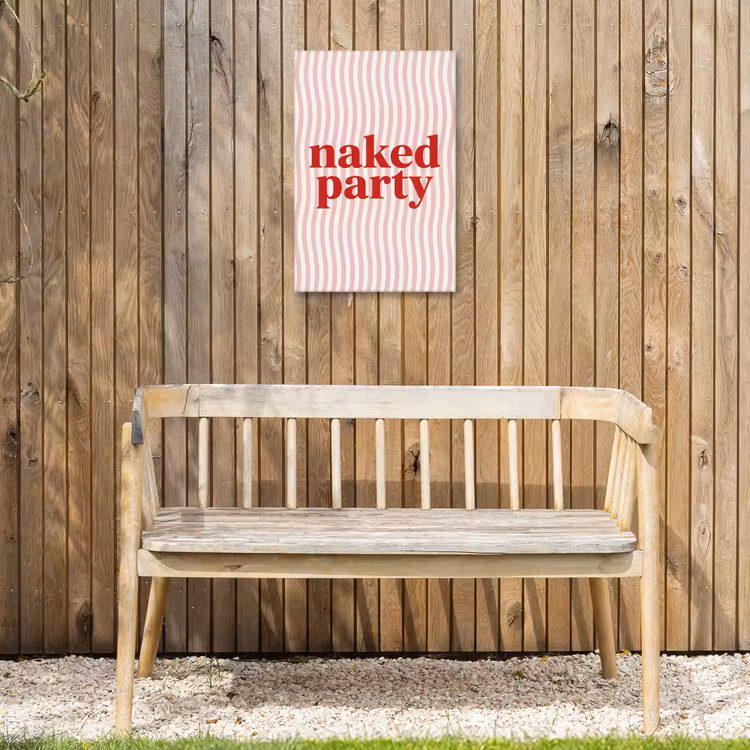 Tekst - Modern - Strepen Tuinposter op houten frame 2 cm dik klein -sfeer4