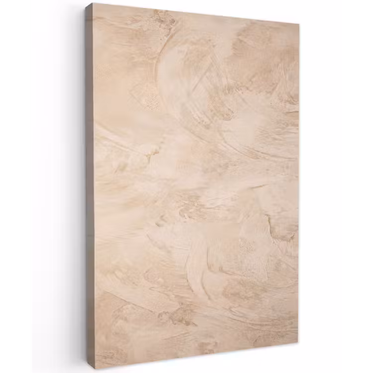 Textuur - Patroon - Abstract - Modern - Beige Tuinposter op houten frame 2 cm dik klein -3d