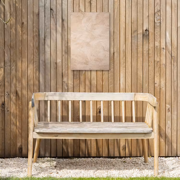 Textuur - Patroon - Abstract - Modern - Beige Tuinposter op houten frame 2 cm dik klein -sfeer4