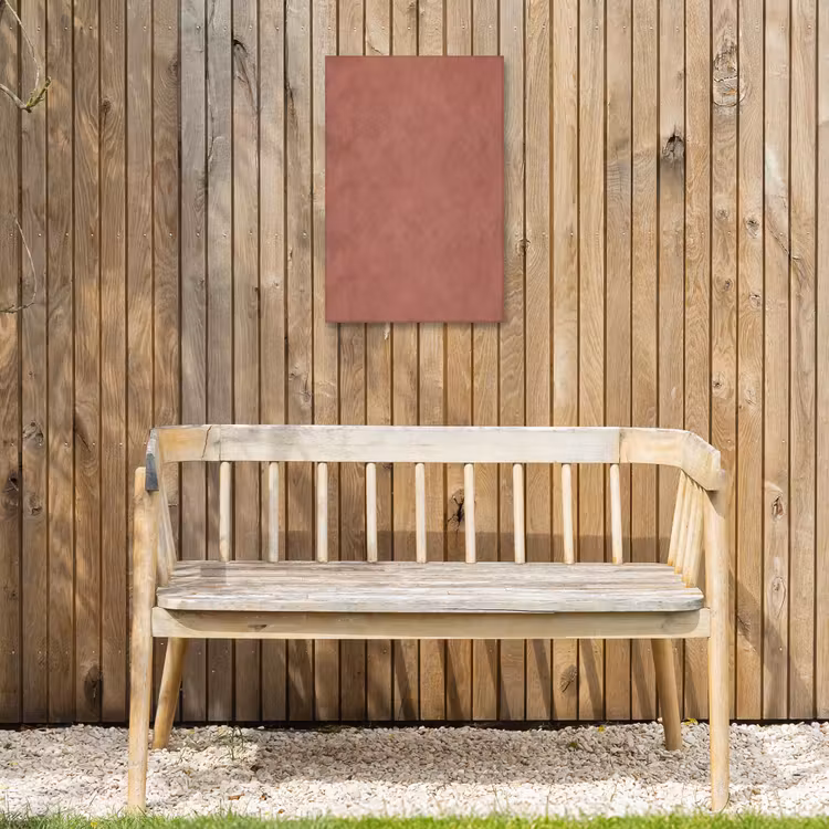 Textuur - Roodbruin - Grof - Modern Tuinposter op houten frame 2 cm dik klein -sfeer4