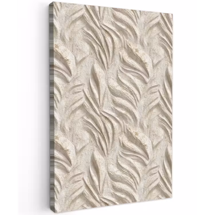 Textuur - Reliëf - Beige Tuinposter op houten frame 2 cm dik klein 841 -3d
