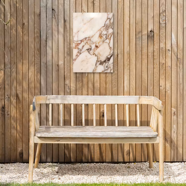 Textuur - Gesteente - Aderen - Abstract - Wit Tuinposter op houten frame 2 cm dik klein -sfeer4