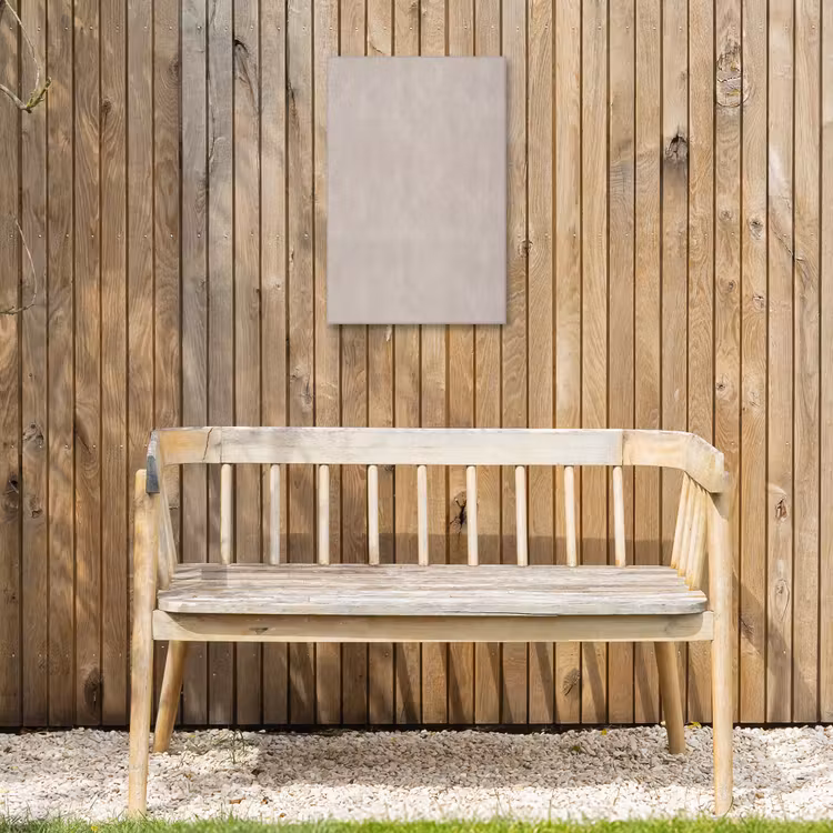 Textuur - Effen - Abstract - Beige Tuinposter op houten frame 2 cm dik klein -sfeer4