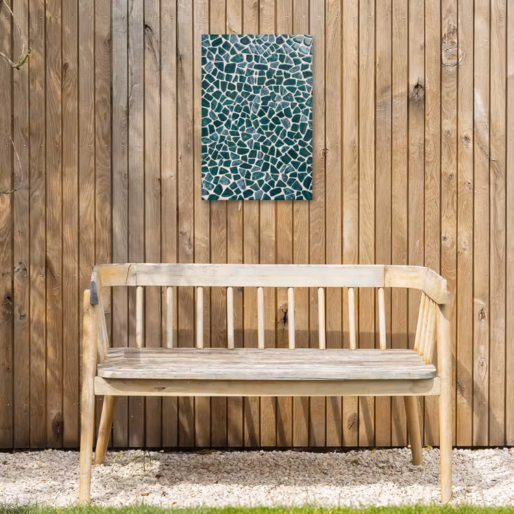 Textuur - Steen - Groen - Abstract - Patroon Tuinposter op houten frame 2 cm dik klein -sfeer4