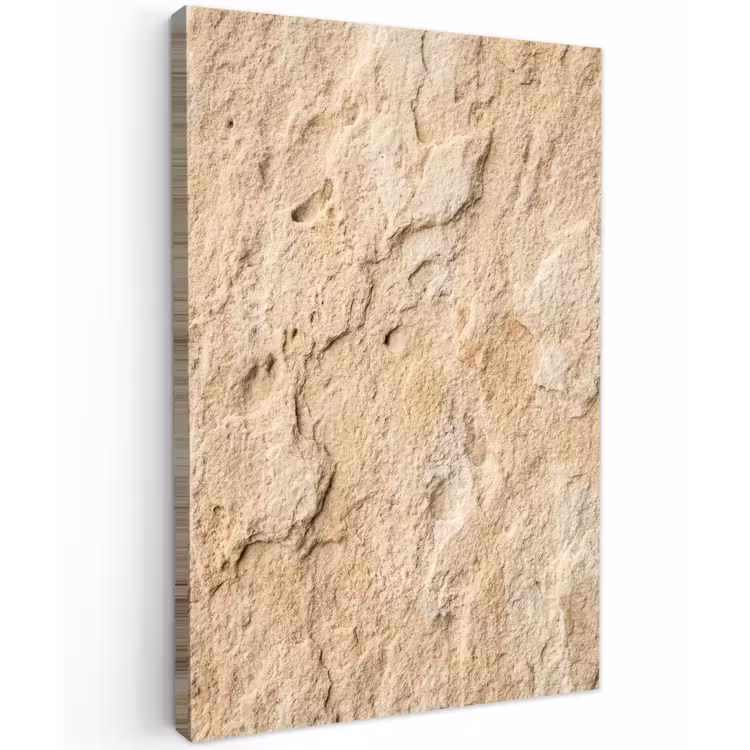 Textuur - Steen - Natuur - Beige Tuinposter op houten frame 2 cm dik klein -3d