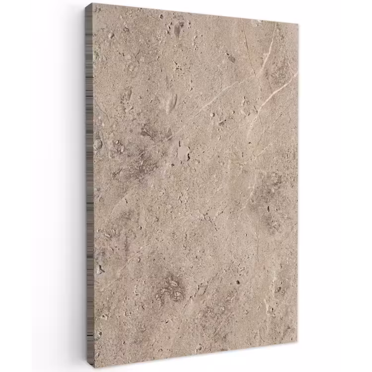 Textuur - Steen - Patroon - Rustiek - Beige Tuinposter op houten frame 2 cm dik klein -3d