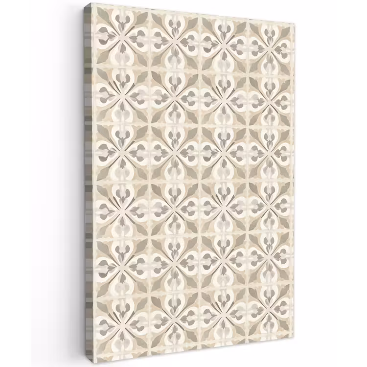 Tegel - Motief - Beige Tuinposter op houten frame 2 cm dik klein 841 -3d