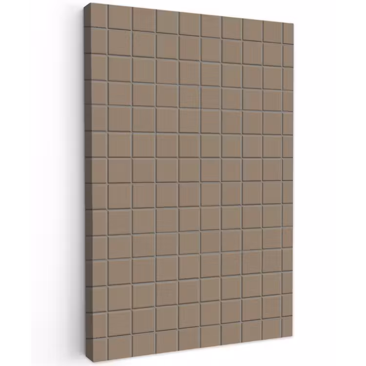 Tegel - Patroon - Taupe Tuinposter op houten frame 2 cm dik klein 841 -3d