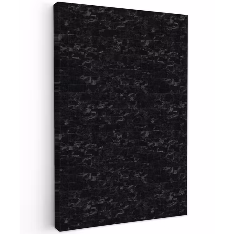 Tegels - Patroon - Marmer - Zwart Tuinposter op houten frame 2 cm dik klein 841 -3d