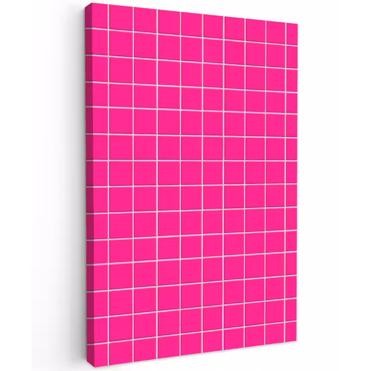 Tegels - Vierkant - Fuchsia Tuinposter op houten frame 2 cm dik klein 841 -3d