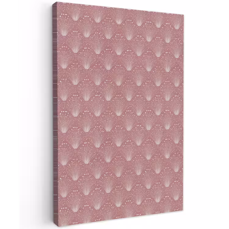 Trendy - Patroon - Roze Tuinposter op houten frame 2 cm dik klein 841 -3d