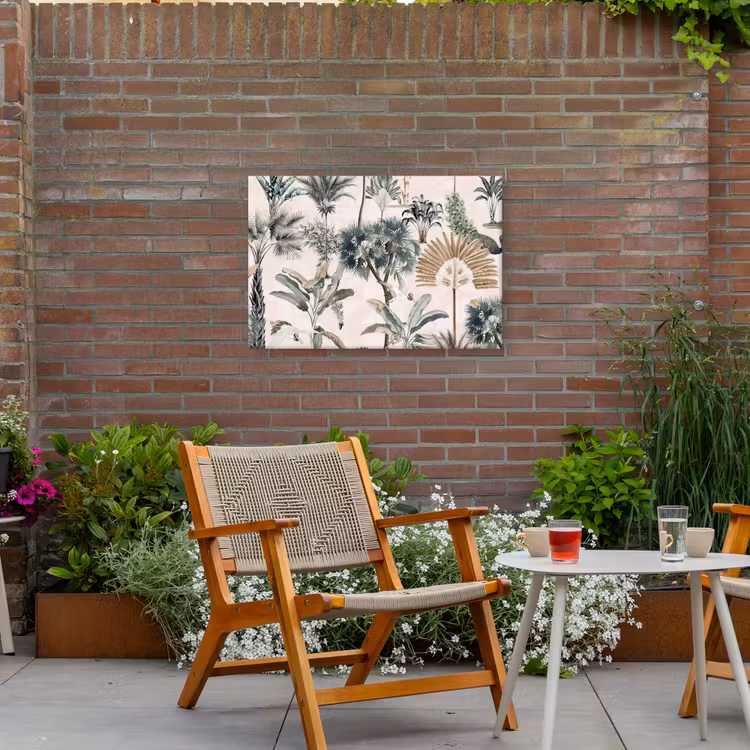 Tropisch - Bomen - Bladeren - Jungle Tuinposter op houten frame 2 cm dik middel -sfeer3
