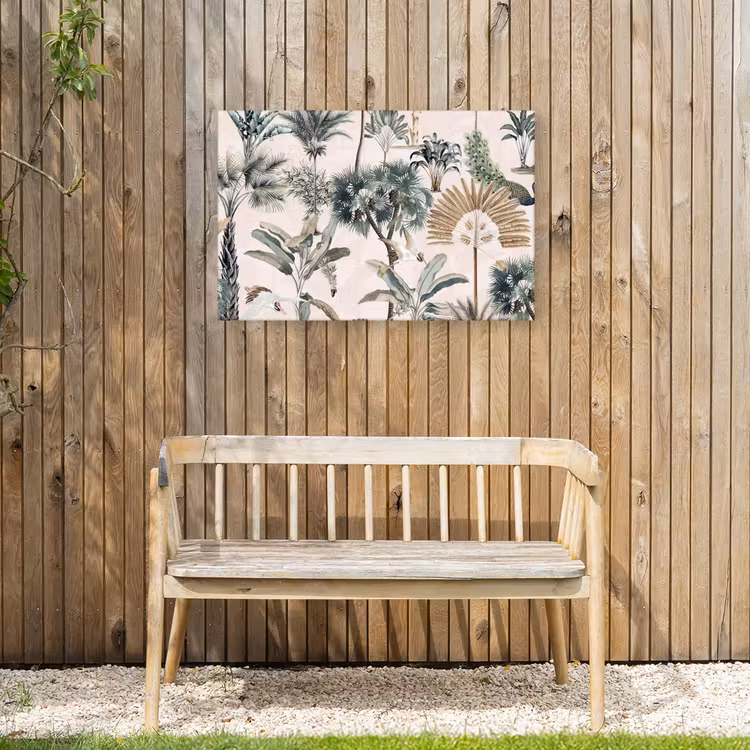Tropisch - Bomen - Bladeren - Jungle Tuinposter op houten frame 2 cm dik middel -sfeer4